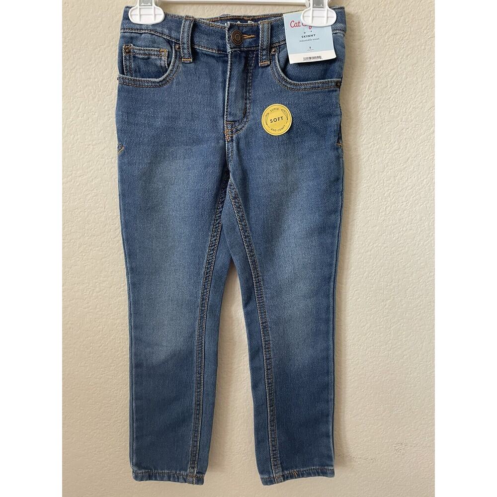 Cat & Jack Stretch Adjustable Waist Pockets Girls’ Skinny Jegging Jeans Size 5